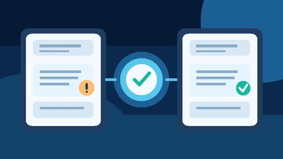 Outdated pricing document reviewed against an approved knowledge source before an AI customer reply